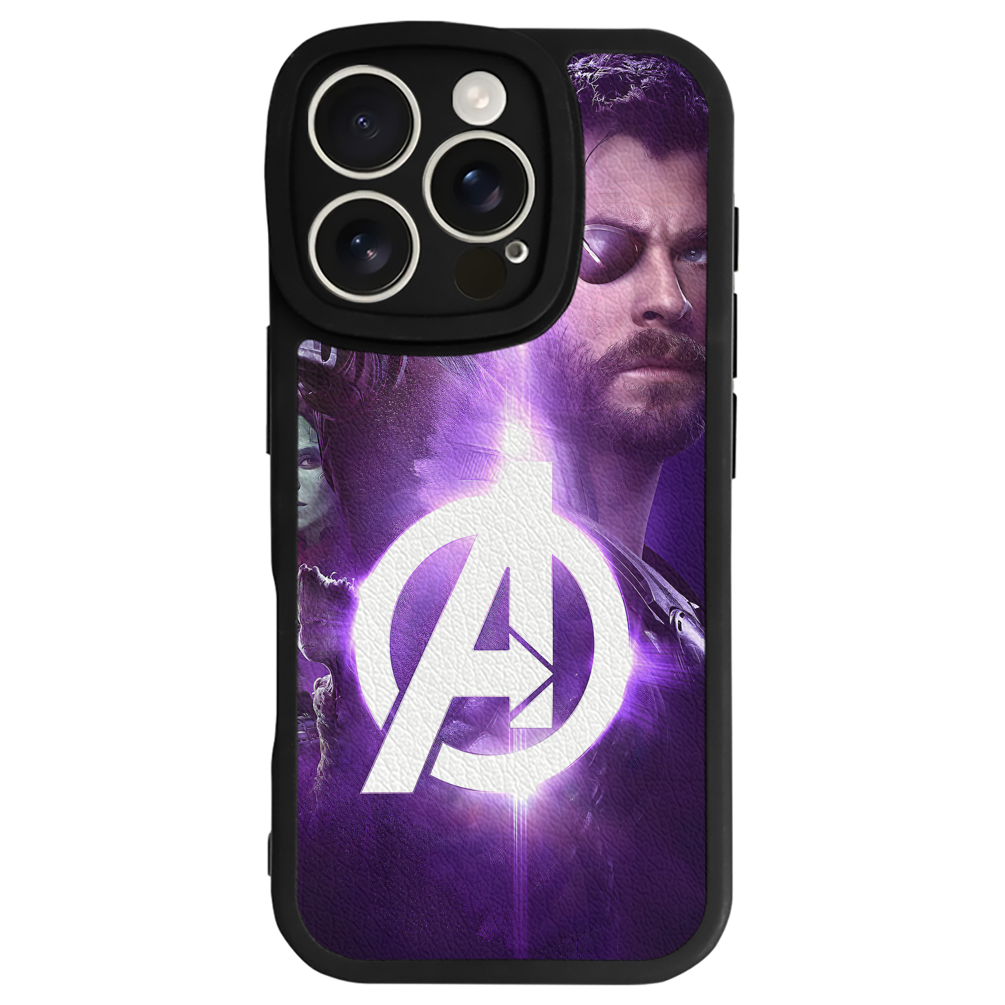（画像用） アベンジャーズ The Avengers 【iPhone 16シリーズ対応】シリコンスマホケース（レザー調） 材質：シリコン